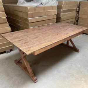 Folding Farm Table with X-Shape Legs