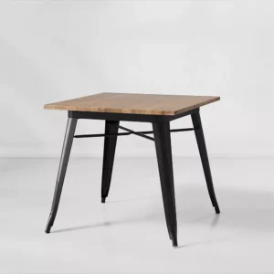 Odell Metal Dining Table – Matt Black.